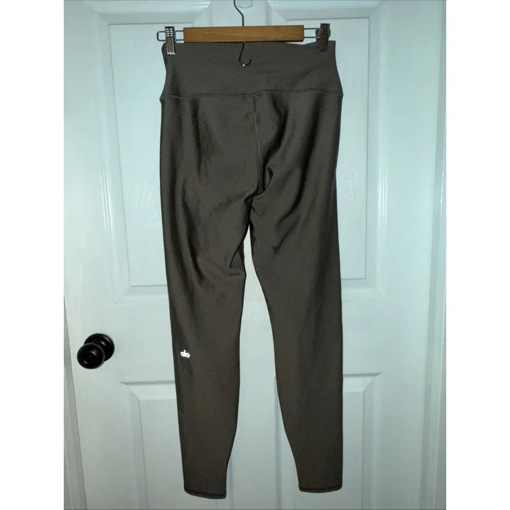 Alo Yoga Airlift High Waist Legging Sz L Light Cocoa Brown Winter Warm Lined